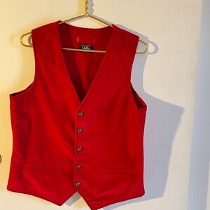 Red Button-Up Vest